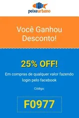 Cupom de desconto peixe urbano 25% (p/ sabado)