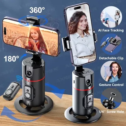 [Taxa Inclusa/APP] Gimbal Estabilizador para Smartphones, Rastreamento de Rosto, Selfie, Tiktok, Obturador Remoto