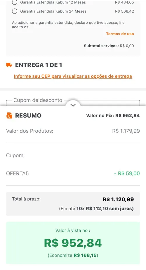 Imagem na descrição da promoção