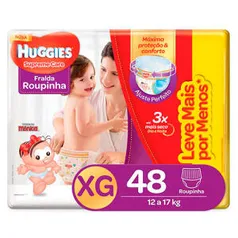 Fralda Huggies Turma da Mônica Roupinha Supreme Care Tamanho XG - Kit com 240 Unidades