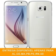 [EFACIL] Smartphone Galaxy S6 Branco Tela 5.1" 4G+WiFi, Android 5.0, Câmera 16MP, Memória 32GB - Samsung POR R$ 1674