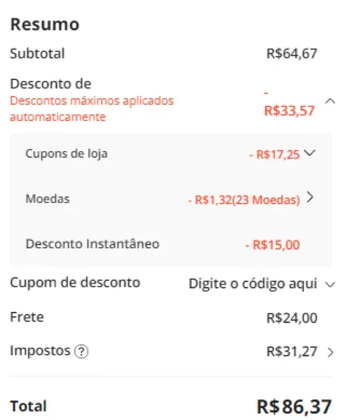 Imagem na descrição da promoção