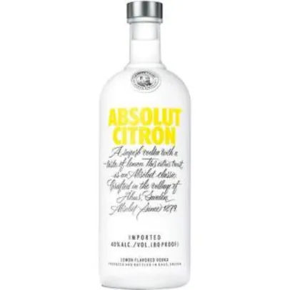Saindo por R$ 56: Vodka Absolut Citron 1 Litro | Pelando