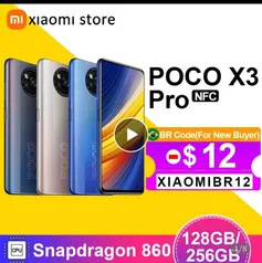 (NOVOS USUÁRIOS) Smartphone poco x3 pro Versão global 6gb/128gb snapdragon 860 120hz | R$1266