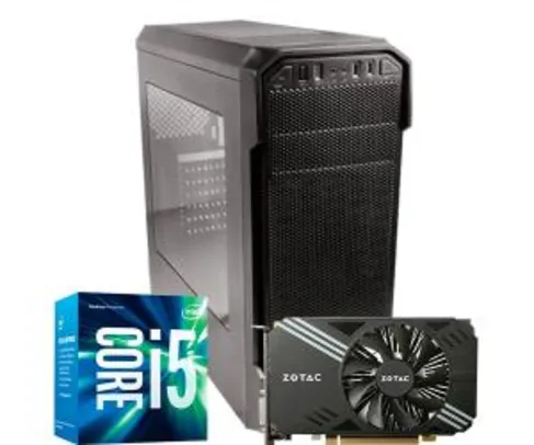Computador Pichau Gamer, i5-7400, Zotac GeForce GTX 1060 6Gb Mini, 8GB DDR4, HD 1Tb, 500W, MT-G600BK - R$3099