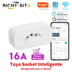 [APP/Taxa Inclusa] - Tomada Smart 16A Soquete Padrão Brasileiro com Monitoramento de Energia, Funciona com o Google Home e Alexa