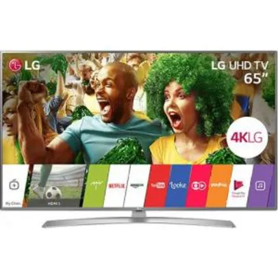 Smart TV LED 65" LG Ultra HD 4K 65UJ6545 IPS HDR 4 HDMI 2 USB - R$ 4190