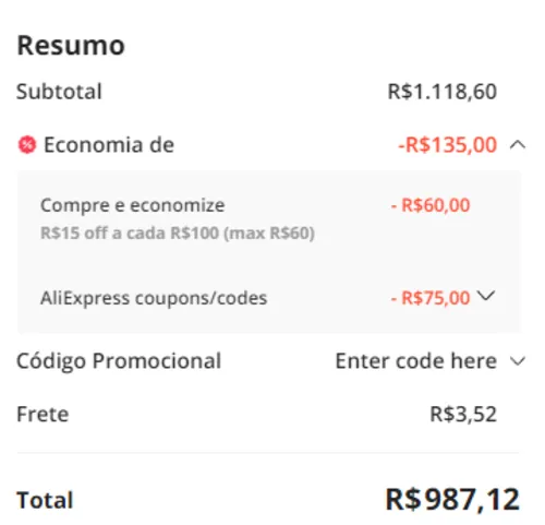 Imagem na descrição da promoção