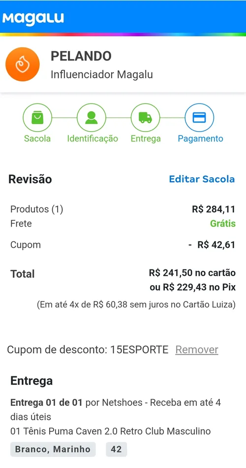 Imagem na descrição da promoção