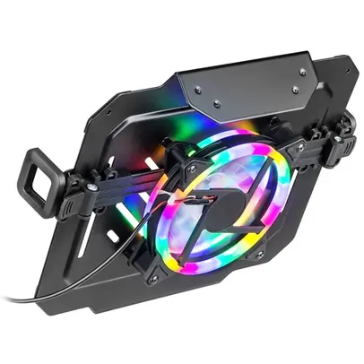 Bandeja Apoio Notebook 12 a 17 com Cooler RGB Fixo Acoplável Suporte Pistão NBH-8RGB