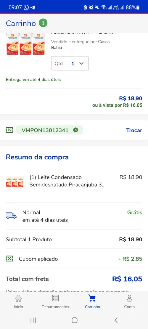 Imagem na descrição da promoção