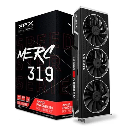 Placa de Vídeo XFX Speedster MERC 319 AMD Radeon RX 6900XT Black Gaming, 16Gbps, 16GB GDDR6, AMD RDNA 2 Architecture - RX-69XTACBD9