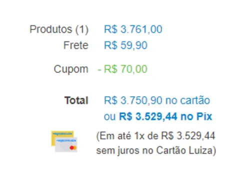 Imagem na descrição da promoção