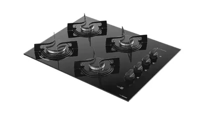 Fogão Cooktop 4 Bocas Mesa Vidro Atlas Agile Up Bivolt