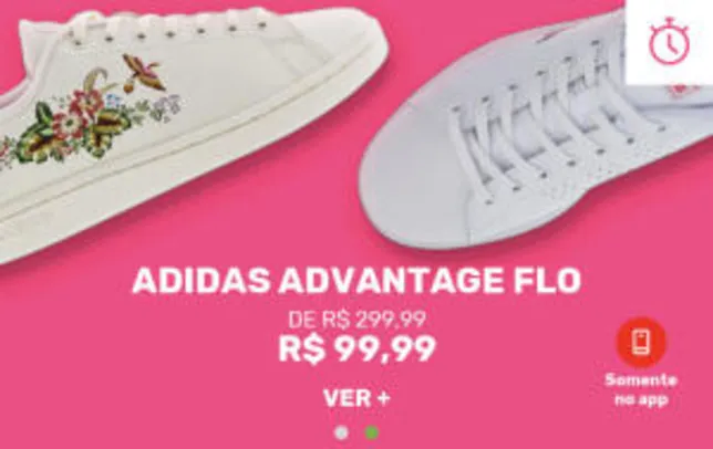 [APP] Tênis Adidas Advantage Floral | R$100