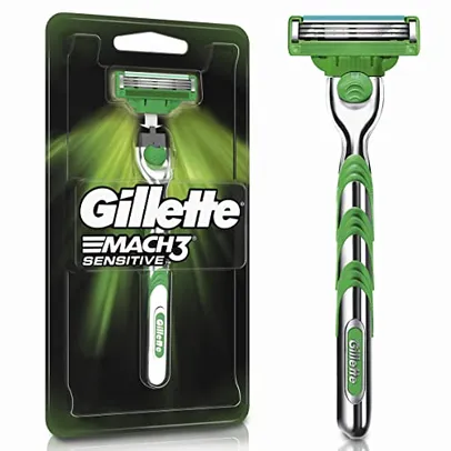 Aparelho de Barbear Gillette Mach3 Sensitive + 1 Carga + 90 dias de Amazon Music Unlimited 