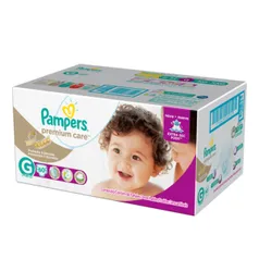 Fraldas Pampers G Premium Care Hiper - 60 Unidades