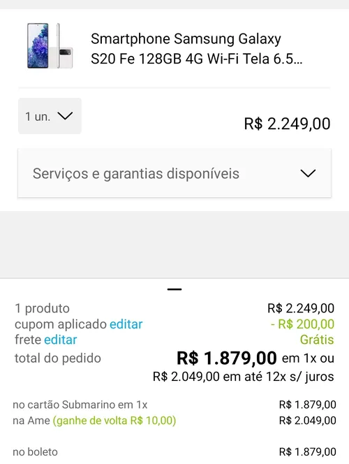 Imagem na descrição da promoção