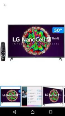 Smart tv 4K UHD NanoCell 50" LG 50NANO79SND | R$2.399