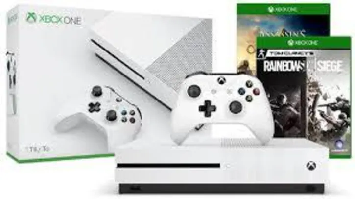Xbox one s 1 TB + dois jogos - R$1249