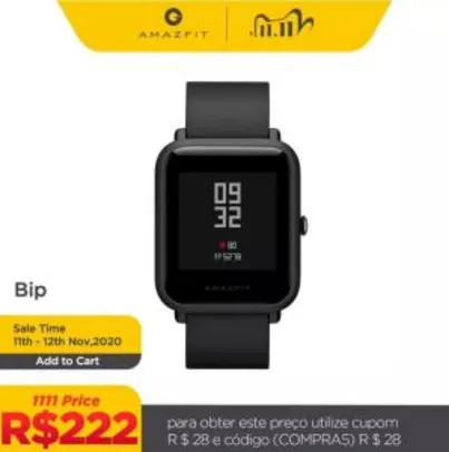 [11/11] SMARTWATCH AMAZFIT BIP PRIMEIRA VERSÃO | R$222