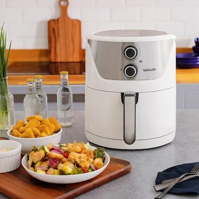 Airfryer Fritadeira Lightfry Branca Em Inox 4 Litros Suggar 127V