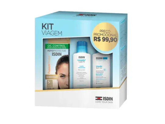 Kit Isdin Protetor Solar Facial FPS60 30ml + Gel de Banho 100ml + Loção Corporal 100ml