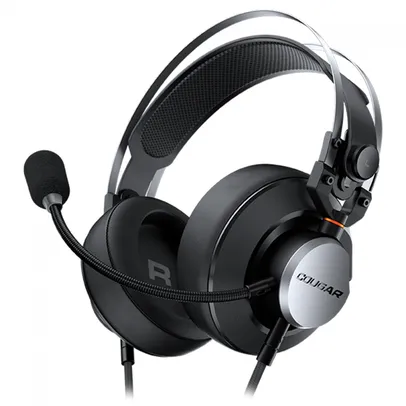 Headset Gamer Cougar VM410 Iron, 3.5mm, Multi Plataforma, Black/Gray, 3H550P53N.0001