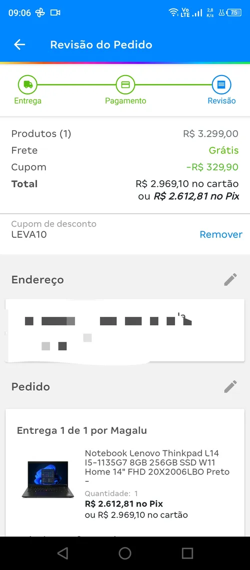 Imagem na descrição da promoção