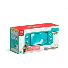 Console Nintendo Switch Lite Animal Crossing Turquesa 32GB (inclui o jogo)