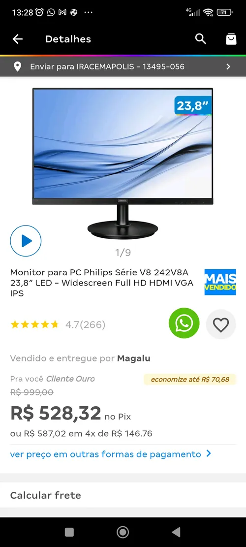 Imagem na descrição da promoção