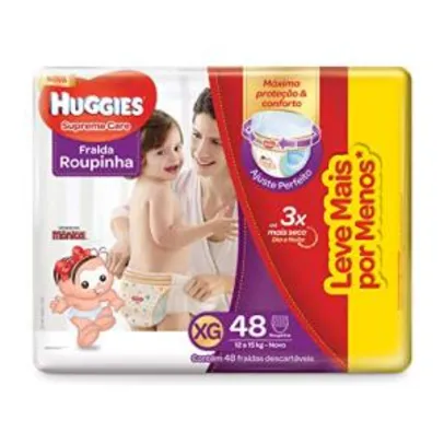 [Com prime] Fralda Huggies Roupinha Supreme Care XG 48 Unidades, Huggies, Vermelha, XG, pacote de 48