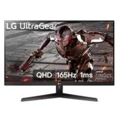 Monitor Gamer LG UltraGear 32, 165Hz, QHD, 1ms, DisplayPort e HDMI, 95% sRGB, FreeSync Premium, HDR 10, VESA, Preto - 32GN600-B