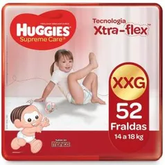 60%OFF na segunda compra em Fralda Huggies Supreme Care XXG| R$ 33,59 cada.