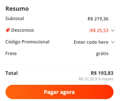 Imagem na descrição da promoção