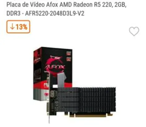 Placa de Vídeo Radeon R5 220 2GB DDR3
