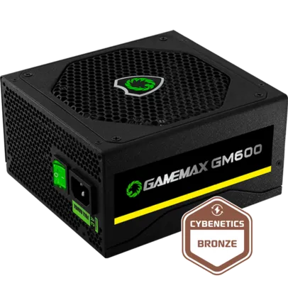 Fonte Gamemax GM600 600W, 80 Plus Bronze, PFC Ativo, Semi Modular