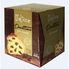 (AME R$ 4,50) Panettone gotas chocolate 400g delicce