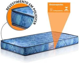 Colchao Solteiro Supreme D20 Azul Gazin 88x12x188