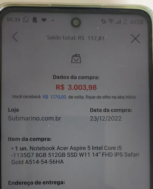 Imagem na descrição da promoção