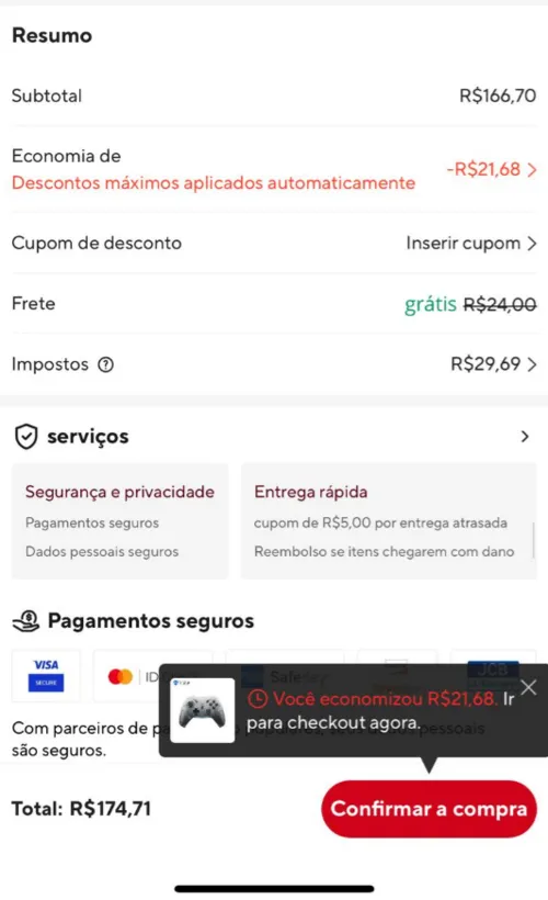 Imagem na descrição da promoção