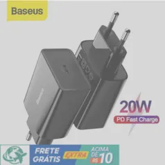 Carregador Baseus 20w Usb Tipo C Rápido