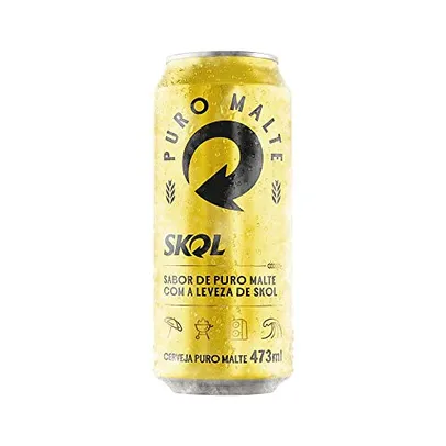 Cerveja Skol Puro Malte, Lata, Skol, 473ml