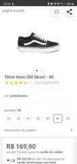 Tênis Vans Old Skool - R$170