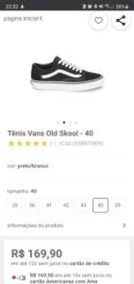 Tênis Vans Old Skool - R$170