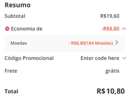 Imagem na descrição da promoção