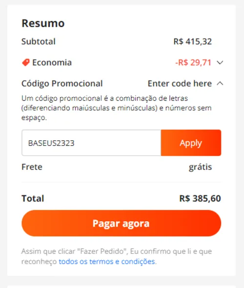 Imagem na descrição da promoção