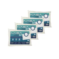 [R$36,98 cada] Kit 4 Travesseiros Nasa Air Viscoelástico com Ondas Massageadoras Duoflex