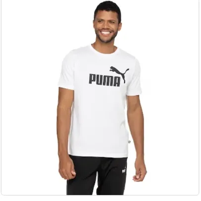 Camiseta Puma Manga Curta Essentials Logo Tee - Masculina