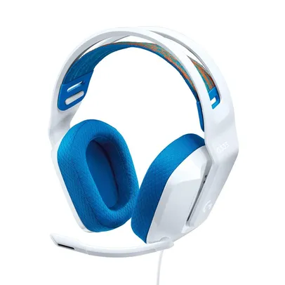 Headset Gamer Logitech G335, 3.5mm para PC/PlayStation/Xbox/Switch/Mobile, Driver 40mm, Arco Ajustável, Branco - 981-001017